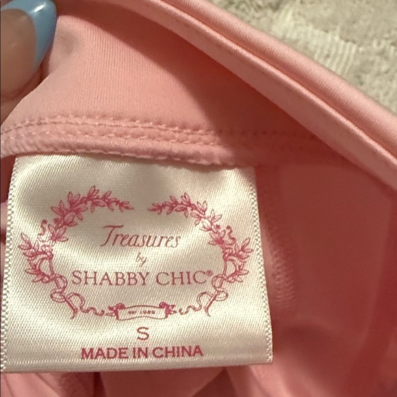 Shabby Chic Pink Floral Zip-Front Jacket with Blue Accents - Picture 2 of 3